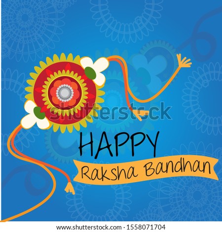 Card of happy raksha bandhan - Vector illustration