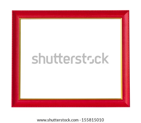 red and gold wooden picture frame