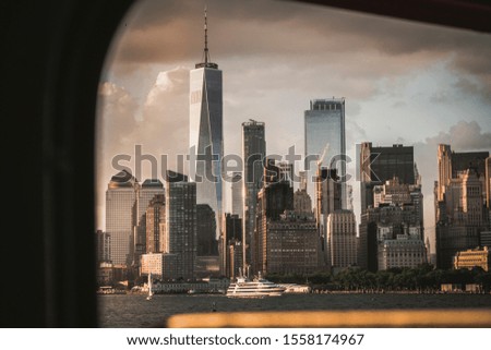 Great view of Manhattan skyline in New York