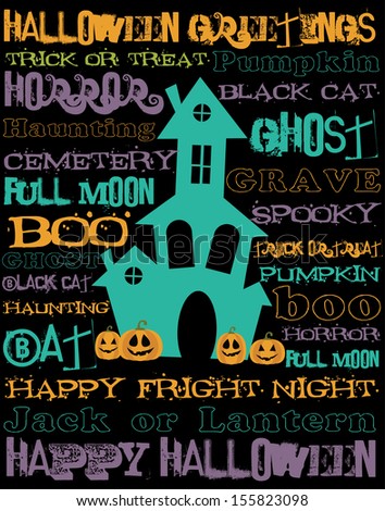halloween card design. vector illustration