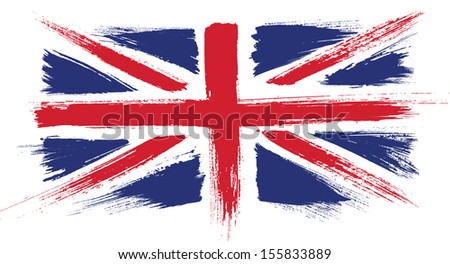 UK flag. United Kingdom, Great Britain flag Royalty-Free Stock Photo #155833889