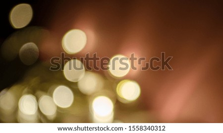 Defocused blur bokeh effect lights banner on the left by the red background
