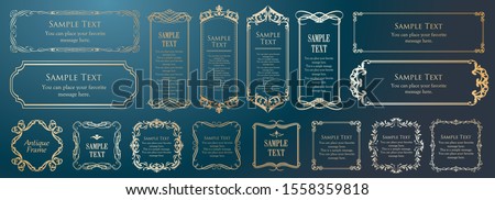 Print Beautiful decorative material with a sense of quality. Decoration. greeting card. Premium decoration. Ticket design. Antique ruled lines. High-quality box border. Design template.