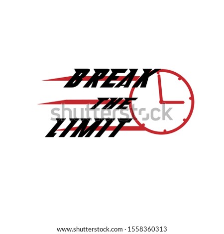 break the limit slogan vector illustration background
