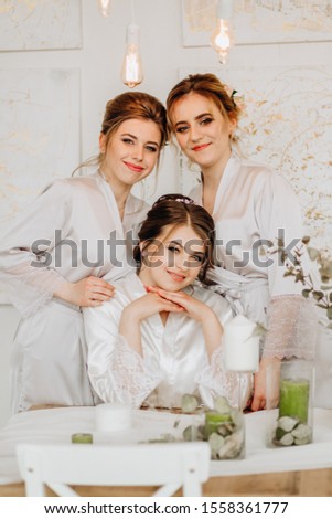The bride with her friends
