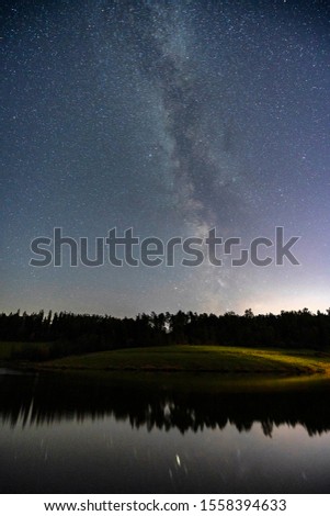 Night photo of sky filled with stars and milky way.