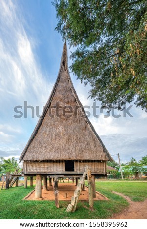 Kon K'ri or Kon Jodri traditional house in Kon Tum, Vietnam