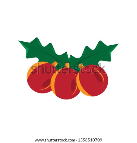 Christmas balls hanging clip art design. vector illustration image.