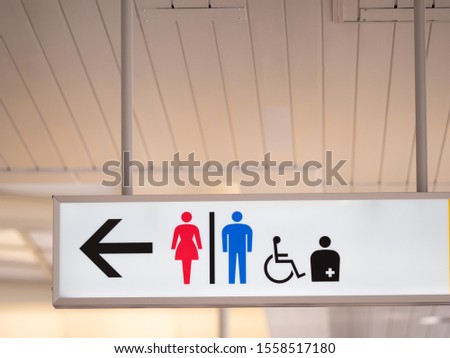Toilet signboards installed at railway stations
