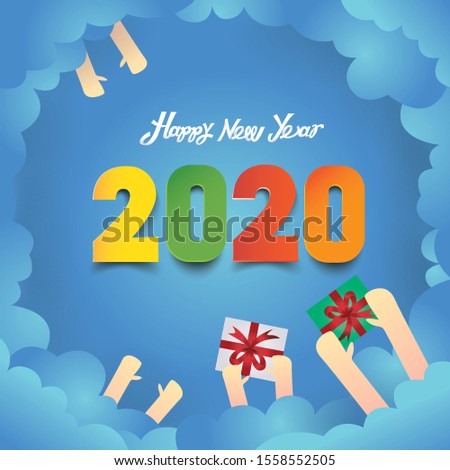 background for the new year illustrated work-vector