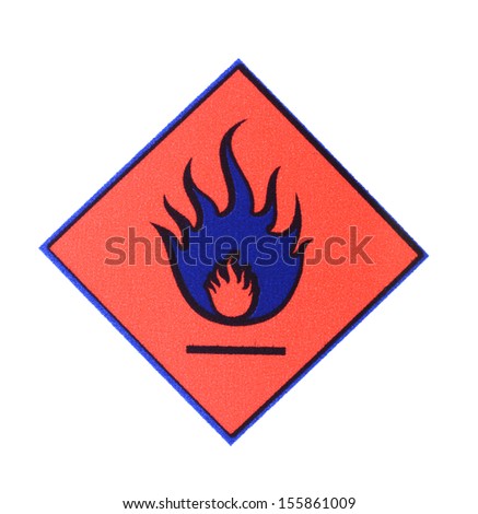 Warning symbol flame