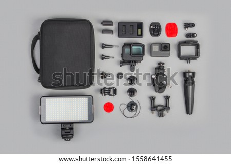 Action camera case and other equipment