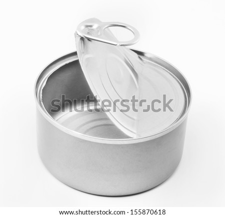 opened can isolated on white