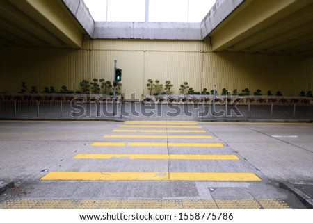 Zebra crossing and traffic light walk, Hong Kong 