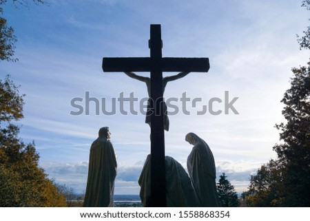 Crucifix at Cratloe Woods, County Clare, Ireland