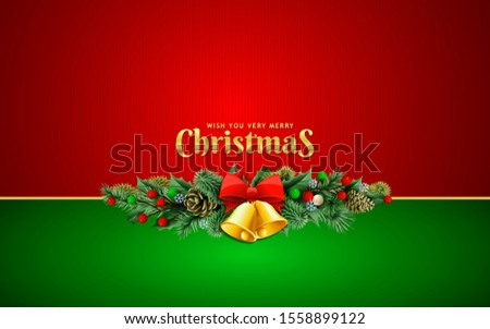 Merry Christmas Greeting Card created in vector. 