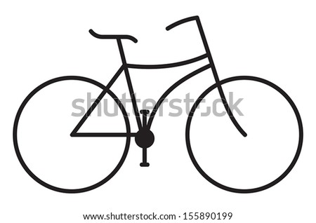 Black bicycle isolated icon
