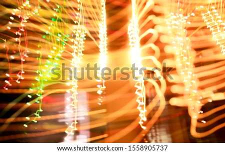 A  Crazy  Light Trail Effect In The Night Time , A concept Art with Lights