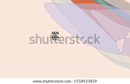 Cover template with pastel colored transparent overlapping shapes creating vector mixture of acrylic paint or watercolor effect. Marble texture flat colors simple organic shapes. Nature earth design.
