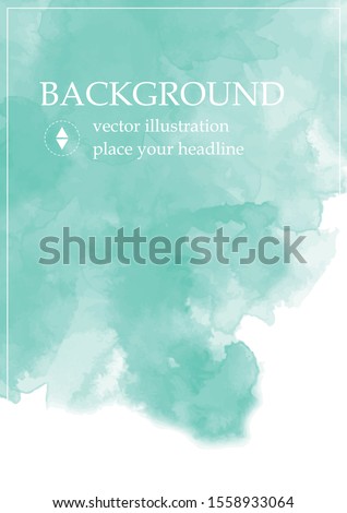 A modern watercolor poster in flashy colors. Vector illustration with copy free place. Background for banner, flyer or advertisement graphic design. Backdrop for wallpaper, card, brochure, banner, web