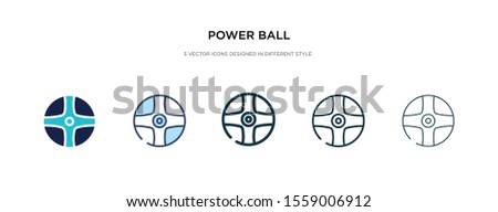 power ball icon in different style vector illustration. two colored and black power ball vector icons designed in filled, outline, line and stroke style can be used for web, mobile, ui