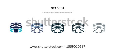 stadium icon in different style vector illustration. two colored and black stadium vector icons designed in filled, outline, line and stroke style can be used for web, mobile, ui