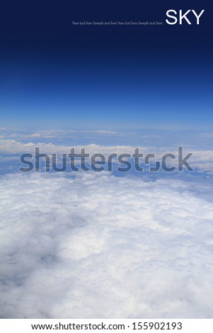 Aerial photography of atmosphere with clouds
