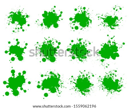 Vector ink splashes. Grunge splatters. Abstract background. Grunge text banners
