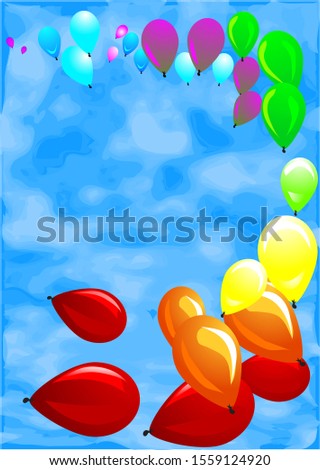 baloon against a blue sky with white clouds