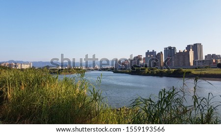 Beautiful river view and buildings picture