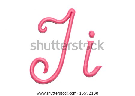 plasticine alphabet letter i  for education