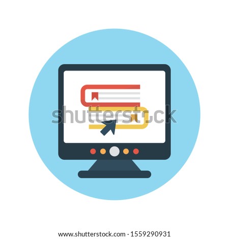 online vector flat colour icon 