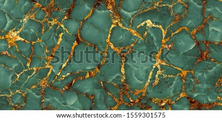 Luxurious Dark green Marble texture with Golden veins, Natural Luxury Style semi precious incorporates the swirls of marble or the ripples of agate. Very beautiful blue paint with the addition of gold Royalty-Free Stock Photo #1559301575
