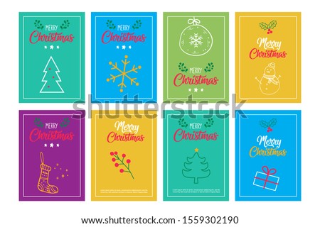 Christmas poster set, Christmas ornaments, Christmas cards, headers website. Newsletter designs, ads, coupons, social media banners