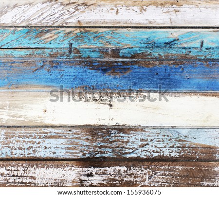 Ocean colored wooden panels background texture Royalty-Free Stock Photo #155936075