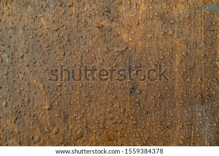 Wooden texture background. Wet wooden surface with drops of water