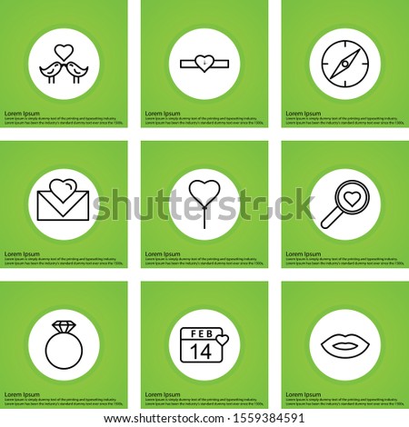 creative universal icon set of 9
 