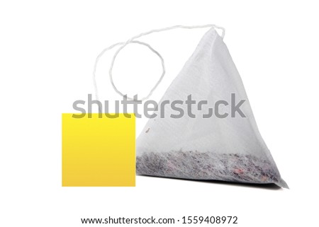 Tea bag on white background Royalty-Free Stock Photo #1559408972