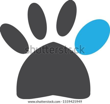 Dog Print icon isolated on background

