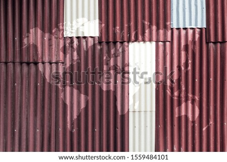 Metal rust or steel zinc wall texture abstract texture surface background use for background with world map
