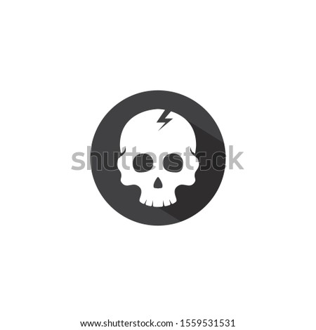  skull logo vector icon template illustration design
