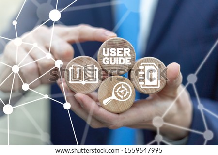 User Manual Guide Business Service Communication Internet Technology Concept. Royalty-Free Stock Photo #1559547995