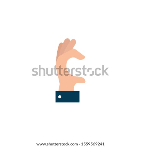Hand signal icon design, Emoticon human finger gesture palm communication and people theme Vector illustration