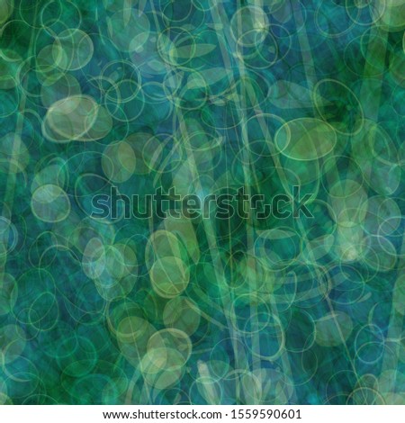 Blue and green seamless texture with bubbles. Abstract vector background for web page, banners backdrop, fabric, home decor, wrapping