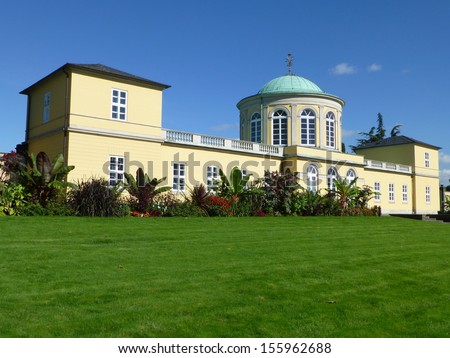 The Georg Ludwig Friedrich Laves  library pavilion was built 1817-1820  in front of the mountain garden, Hannover Herrenhausen Germany