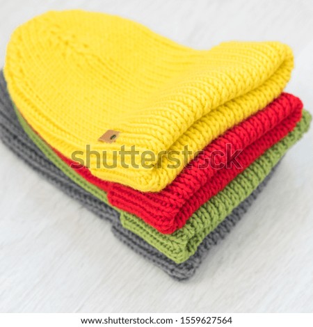 cozy knitted set of hats