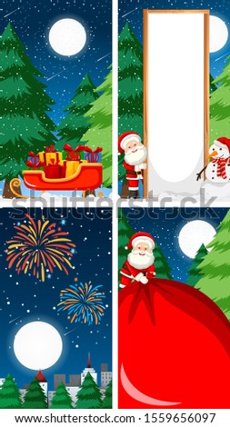 Background templates with christmas theme illustration