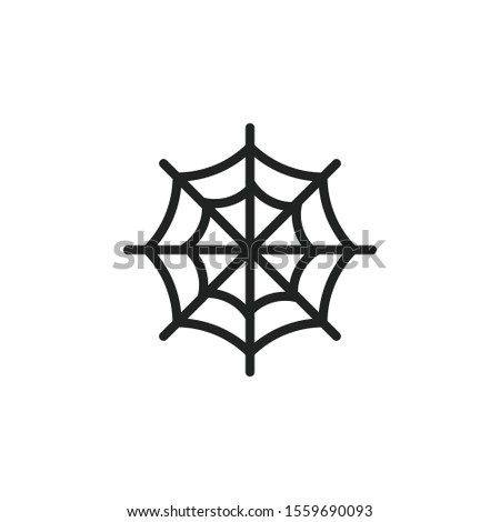 Simple spider web line icon. Stroke pictogram. Vector illustration isolated on a white background. Premium quality symbol. Vector sign for mobile app and web sites.