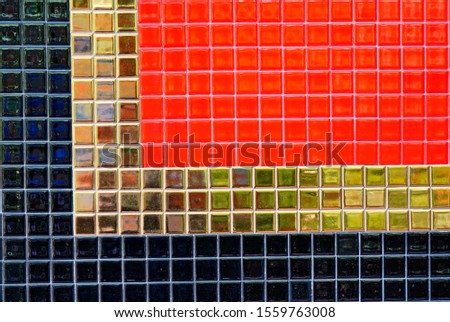 Square mosaic tiles texture background