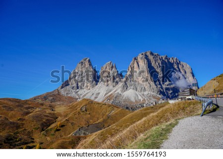 Beautiful countryside and mountain view in Italy